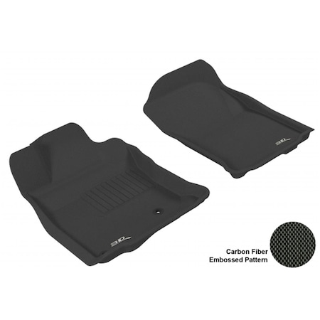 3D Maxpider TOYOTA 4RUNNER 2010-2012 KAGU BLACK R1 HOOK Floor Mat L1TY04411509